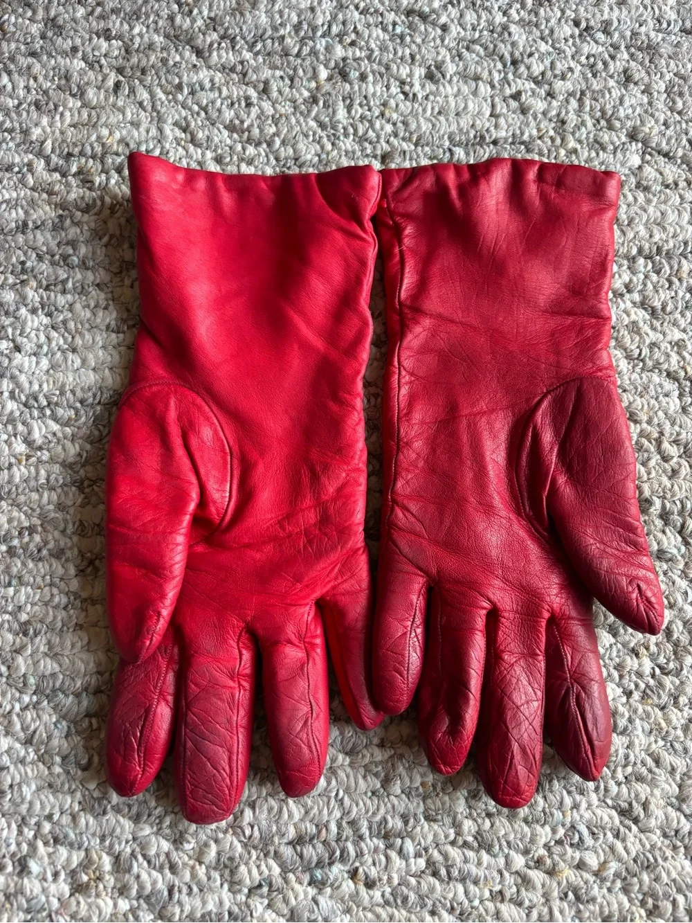 Saks Fifth Avenue Red Leather Gloves